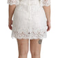 Elegant Floral Lace V-Neck Mini Dress