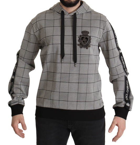 Checkered Crown Logo Hooded Sweater
