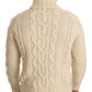Off White Alpaca Wool Turtleneck Sweater