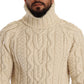 Off White Alpaca Wool Turtleneck Sweater