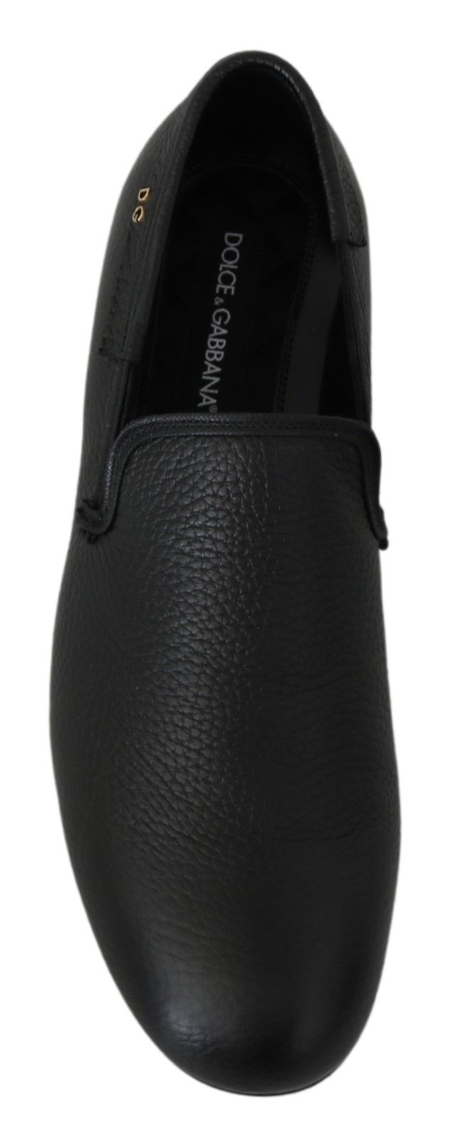 Black Monogram Logo Classic Loafers Shoes