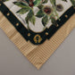 Elegant Floral Silk Square Scarf