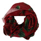 Elegant Silk-Cashmere Blend Rose Scarf
