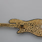 Gold Sequined Guitar Pin Brooch