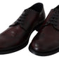 Brown Leather Lace Up Men Dress Derby Shoes