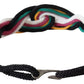 Multicolor Rope Leather Rustic Hook Buckle Belt