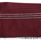Red  Wool Striped Unisex Neck Wrap Shawl Fringes Scarf