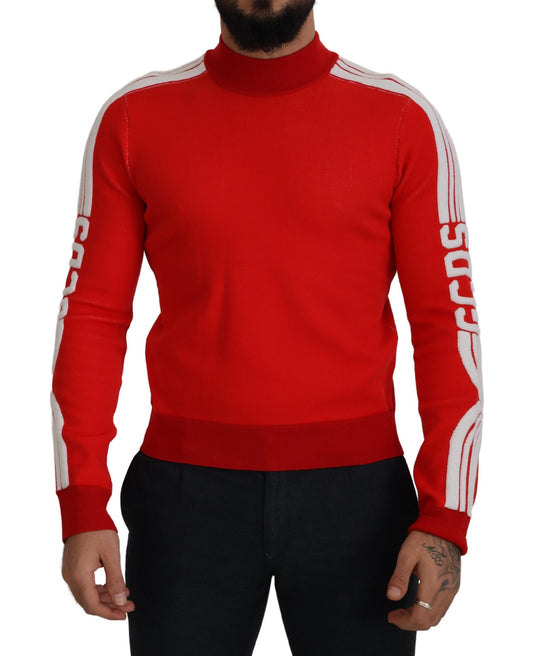 Elegant Red Pullover Sweater for Men