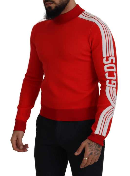 Elegant Red Pullover Sweater for Men