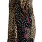 Elegant Leopard Print Cashmere Scarf