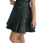 Baroque Blue Mini A-Line Dress
