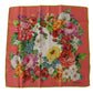 Chic Pink Floral Silk Square Scarf