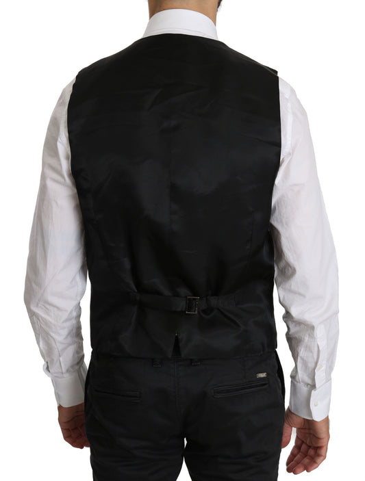 Elegant Black Formal Dress Suit Vest