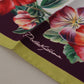 Elegant Floral Silk Square Scarf