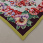 Elegant Floral Silk Square Scarf