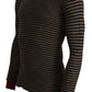Chic Black and Brown Crewneck Pullover Sweater