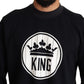 Regal Crown Motive Black Sweater