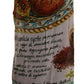 Elegant Silk-Cashmere Blend Sicilian Print Scarf