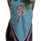 Tropical Rose Print Cashmere-Silk Shawl
