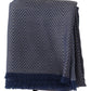 Blue Zigzag Wool Unisex Neck Wrap Shawl Scarf