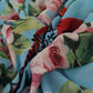 Tropical Rose Print Cashmere-Silk Shawl