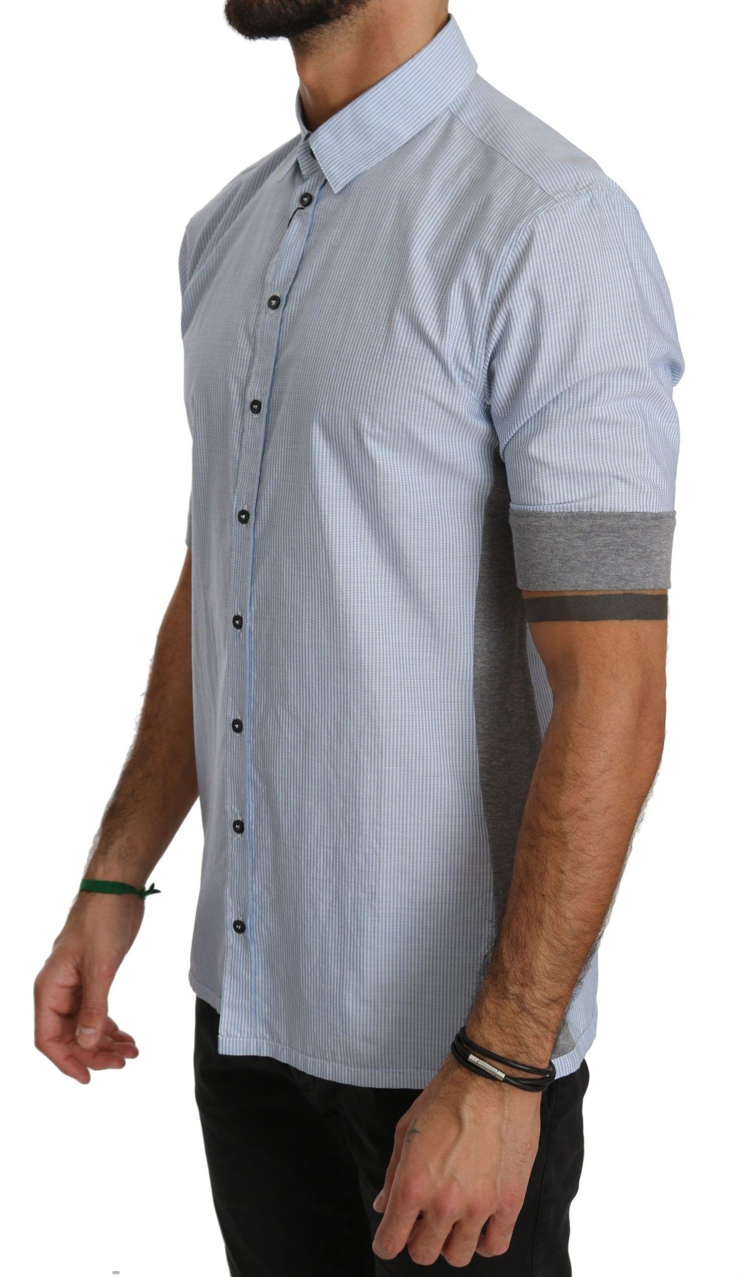 Elegant Slim Fit Short Sleeve Cotton Shirt