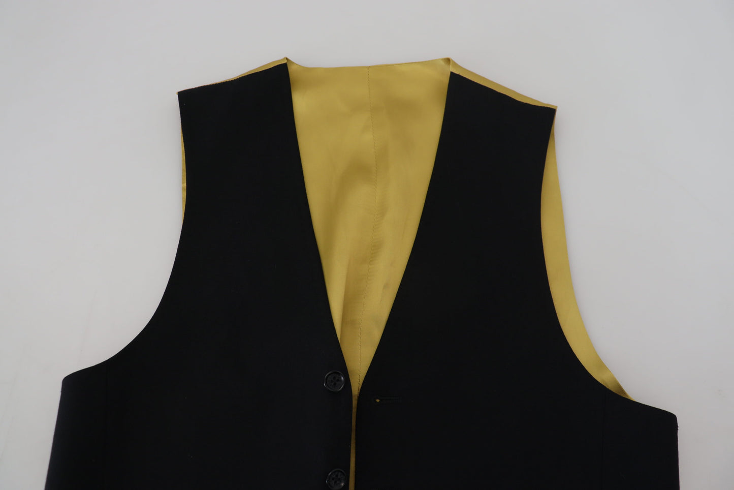 Elegant Black Gold Formal Dress Vest
