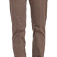 Chic Brown Straight Cut Trousers