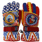 Multicolor Carretto Winter Warm Womens Mittens Gloves