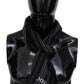 Black Wool Knit Unisex Neck Wrap Shawl Winter Scarf
