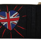 Sleek Black Leather Coin Wallet with Unique Print