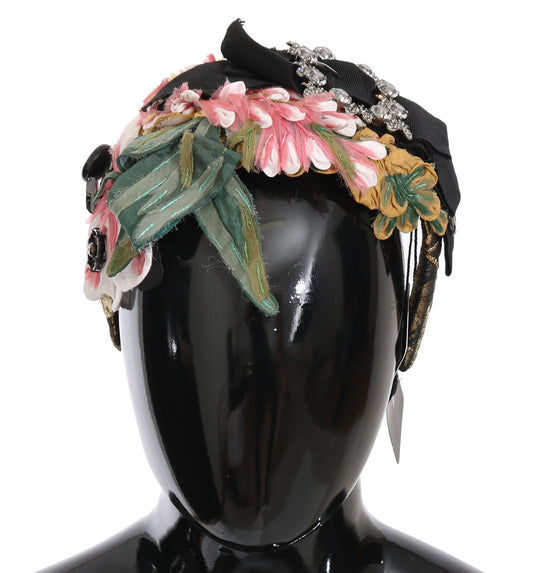 Elegant Crystal-Embellished Floral Headband