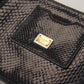 Elegant Black Leather Clutch with Gold Accents