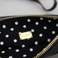 Elegant Black Leather Clutch with Gold Accents
