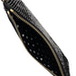 Elegant Black Leather Clutch with Gold Accents