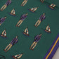 Elegant Green Silk Men's Square Scarf