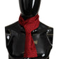 Elegant Silk Men's Scarf in Black & Red