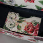 Chic Floral Sicily Shoulder Bag in White Leather