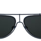 Sleek Steel Blue Men's Sunglasses