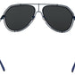 Sleek Steel Blue Men's Sunglasses