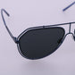 Sleek Steel Blue Men's Sunglasses