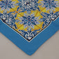 Elegant Majolica Blue Silk Men's Scarf