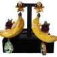 Sicilian Banana Crystal Clip-On Earrings