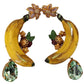 Sicilian Banana Crystal Clip-On Earrings