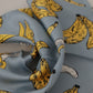 Elegant Silk Men's Square Scarf in Grey