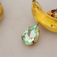Sicilian Banana Crystal Clip-On Earrings