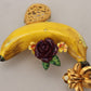 Sicilian Banana Crystal Clip-On Earrings