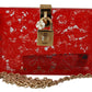 Red Taormina Lace Clutch Plexi SICILY Purse BOX Bag