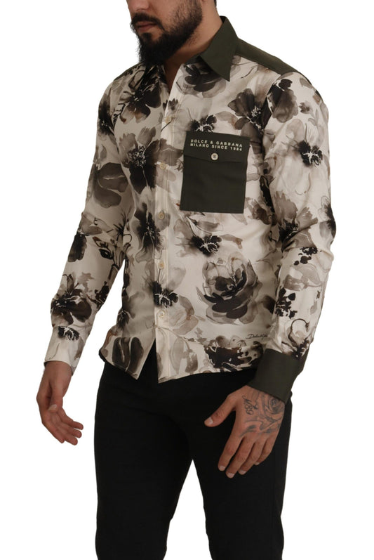 Floral Print Casual Cotton Shirt