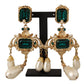 Baroque-Inspired Gold Clip-on Earrings